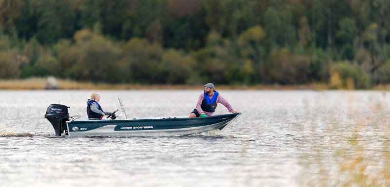 Motorboot Linder SPORTSMAN 400 mit SUZUKI - Motor DF 15 AL