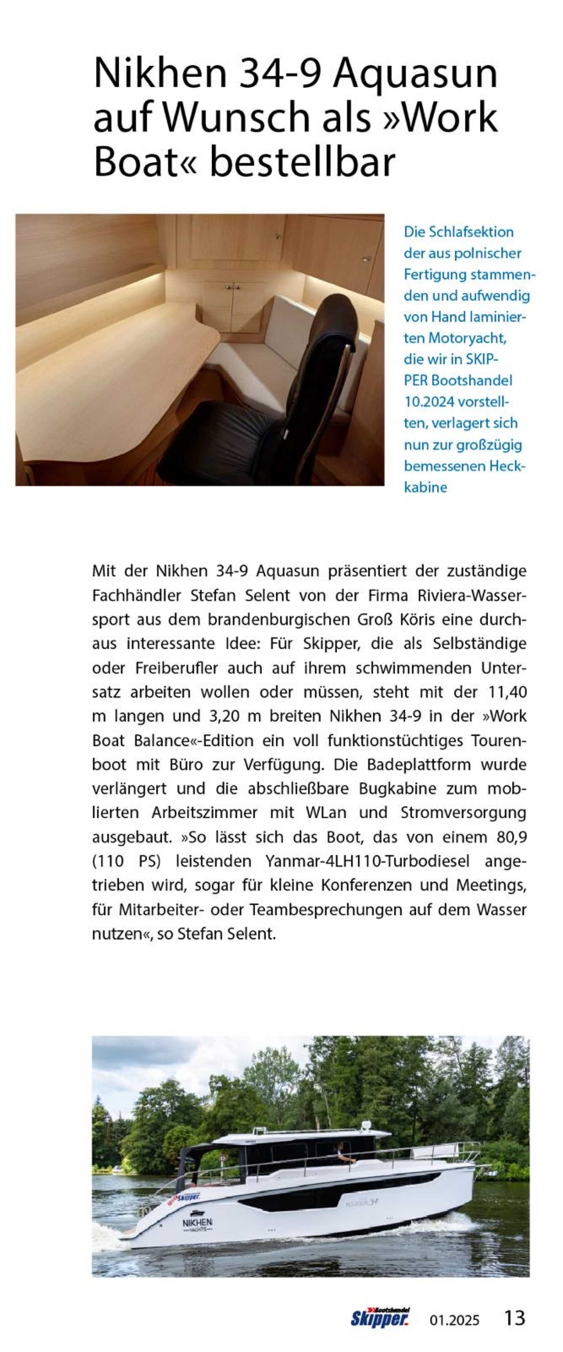 Motorboot Nikhen Long Plattform Büro Ausstattung