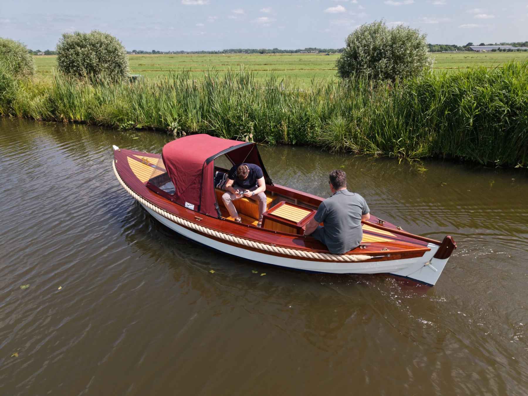Motorboot Kapitein Klassieke Mahoniehouten Sloep 6.20