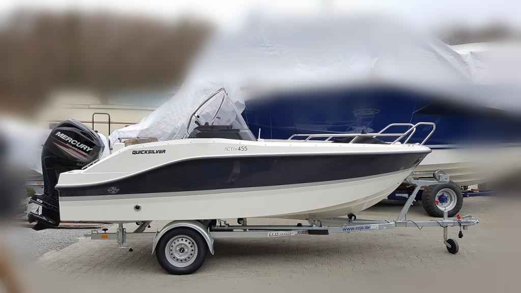Motorboot Quicksilver Activ 455 Open & Trailer *RESERVIERT*