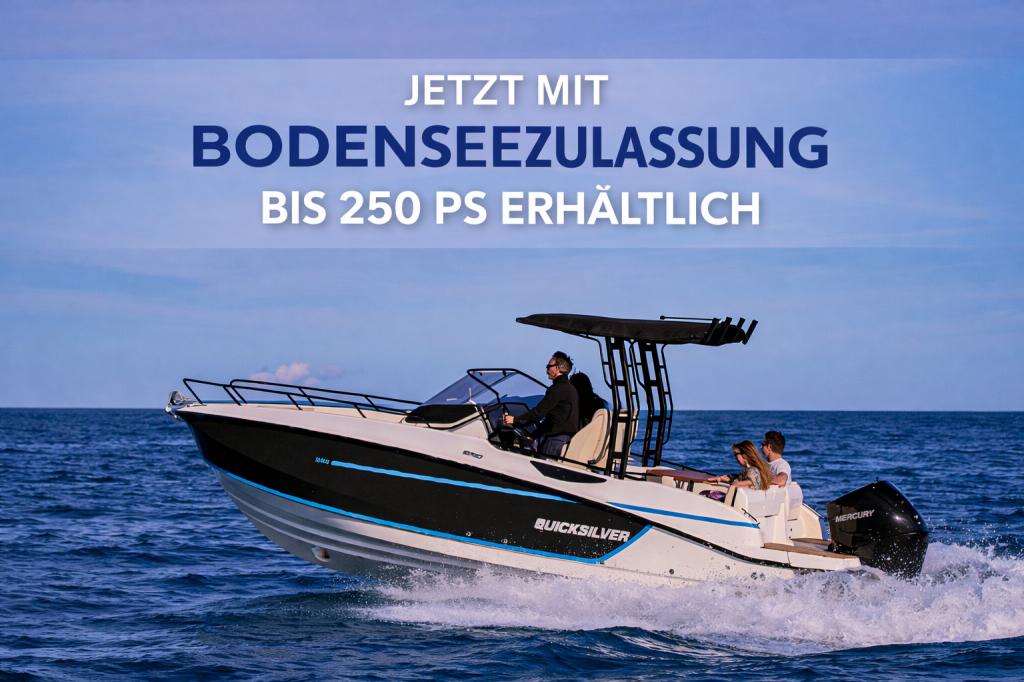 Motorboot Quicksilver Activ 805 Open, bis 250PS & Trailer (NEU auf Bestellung)