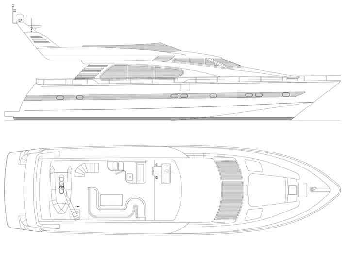 Motorboot Elegance 70 Flybridge