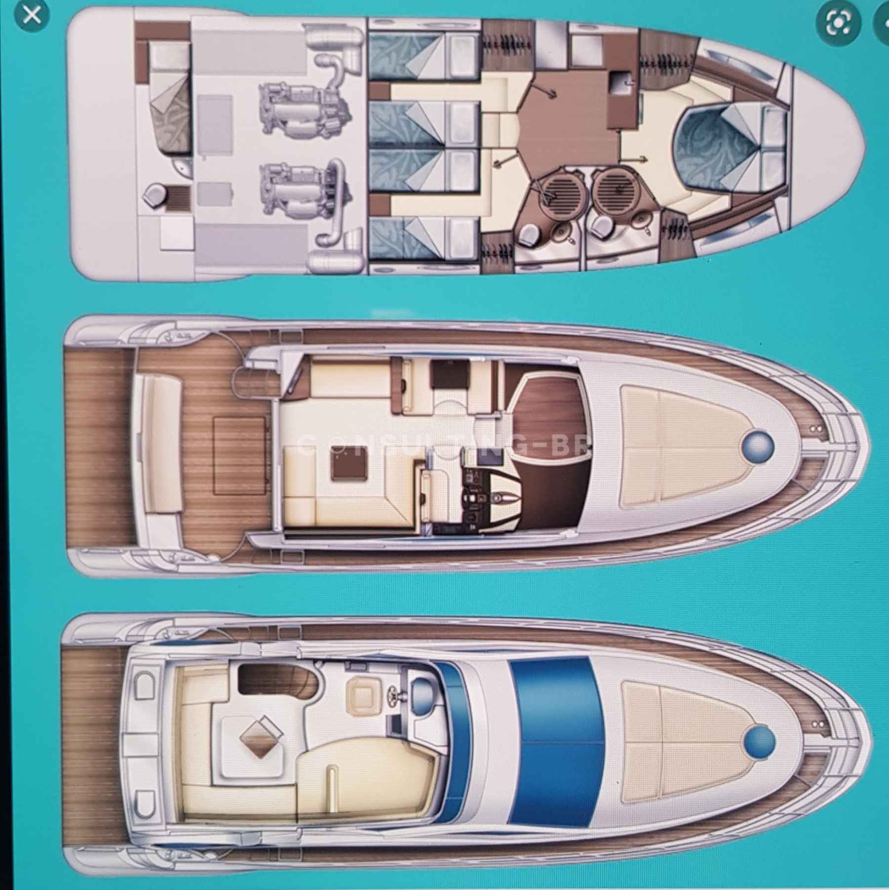 Motorboot Azimut 47 Fly