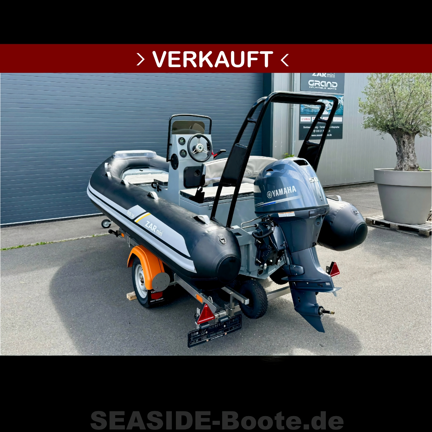 Motorboot ZAR Mini RIB PRO 14DL Black Line