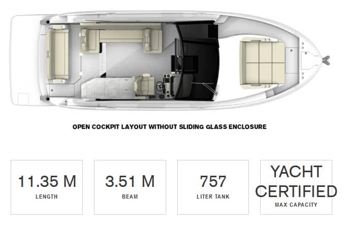 Motorboot REGAL 36 Grande Coupe