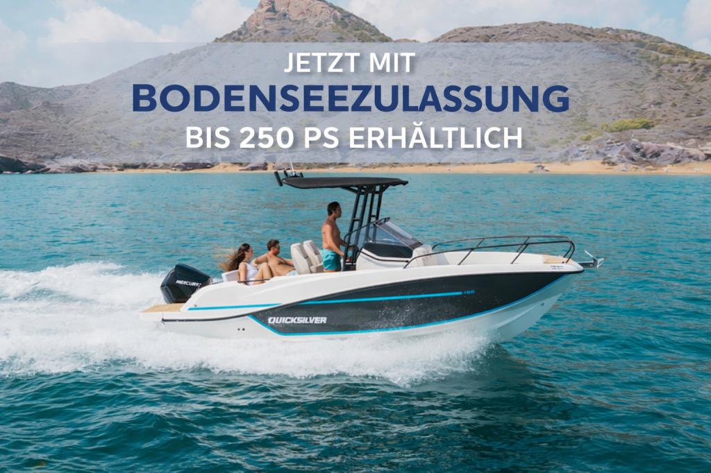 Motorboot Quicksilver Activ 705 Open, bis 225PS & Trailer (NEU auf Bestellung)